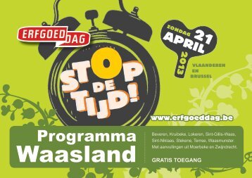 Brochure Erfgoeddag - Erfgoedcel Waasland