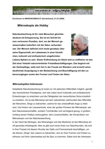 Mikroskopie als Hobby - PROTISTEN.DE - Wolfgang Bettighofer