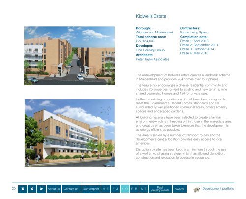 our development portfolio - One Housing Group