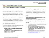 Training Evaluation Framework Template - I-TECH