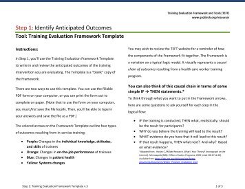 program evaluation template extended version sample
