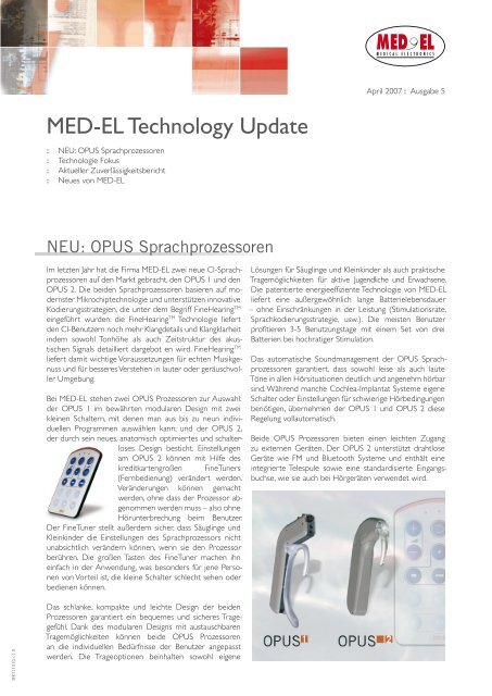 MED-EL Technology Update
