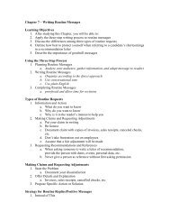 Writing Routine Messages Learning Objectives 1. After studying this ...