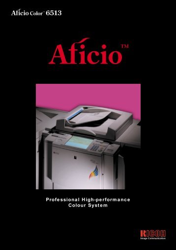 Professional High-performance Colour System - Ricoh Photocopiers