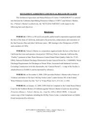 The Settlement Agreement is attached. - California Sportfishing ...