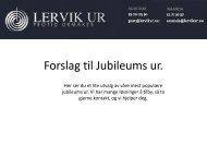 Forslag Jubileumsur - Lervik Ur