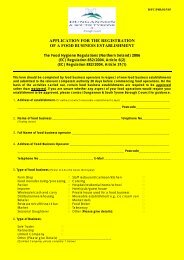 Model Application Form for the Registration of a Food Business ...