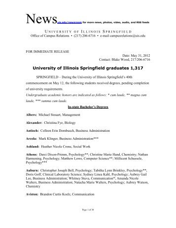 University of Illinois Springfield graduates  1,317