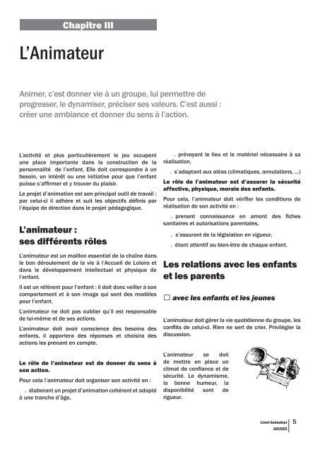 Livret Animateur Livret Animateur - Démarche Qualité - Aduges