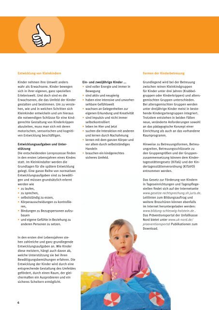 Zur Sicherheit in Kinderkrippen - Unfallkasse Nord