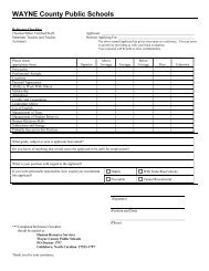 References Form - Wayne County Public Schools