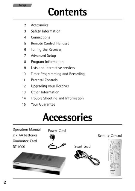 User manual - The Remote Controls Shop