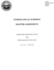 otsego local schools .master agreement - State Employment ...