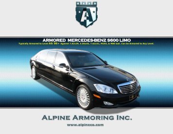 ARMORED MERCEDES-BENZ S600 LIMO - Alpine Armoring Inc.