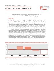 Foundation Yearbook Highlights - Foundation Center