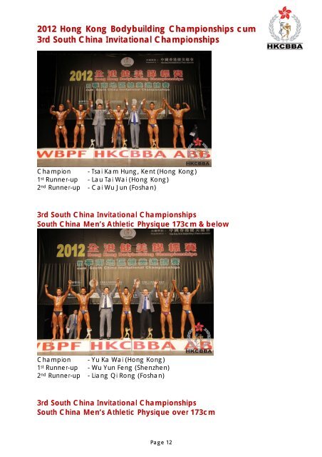 2012 hong kong bodybuilding championships cum 3rd south ... - ABBF