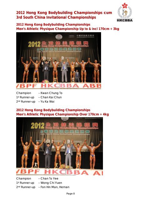 2012 hong kong bodybuilding championships cum 3rd south ... - ABBF