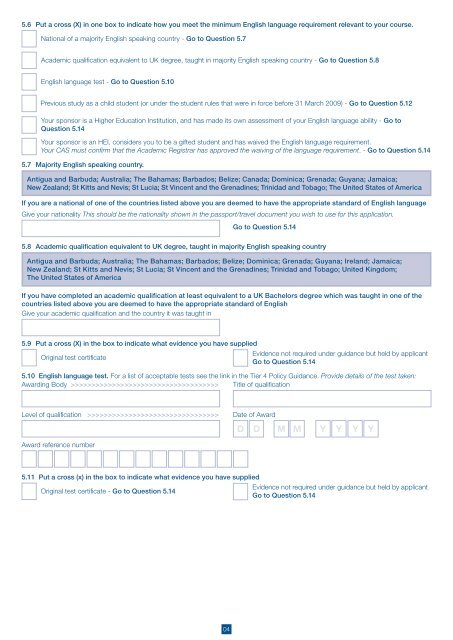 VAF9 Appendix 8: Tier 4 (General) - UK Border Agency