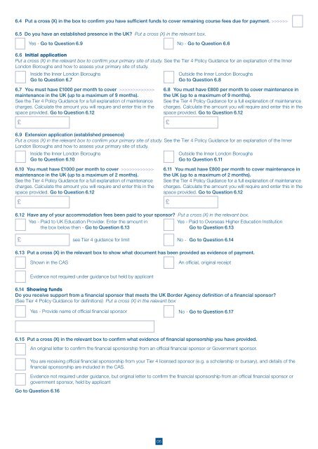 VAF9 Appendix 8: Tier 4 (General) - UK Border Agency