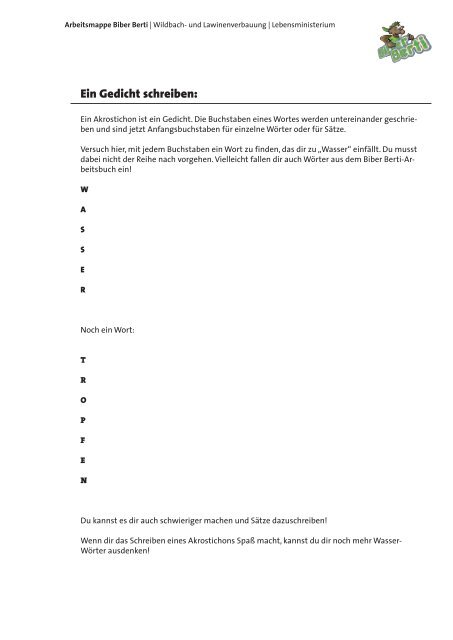 Biber Berti Lehrerinnenmappe