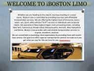 WELCOME TO iBOSTON LIMO