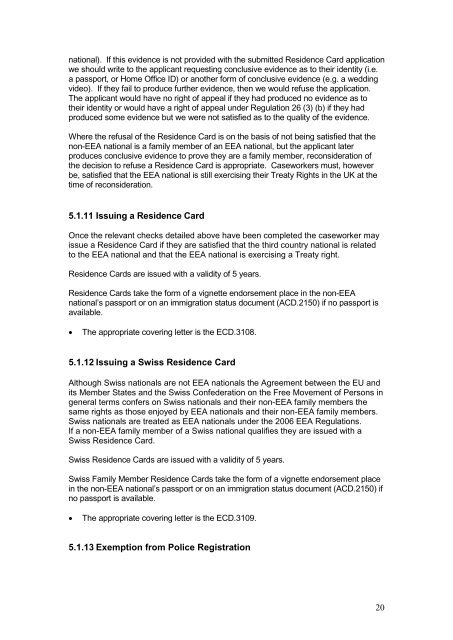 Chapter 5 - Residence Card Applications - UK Border Agency ...