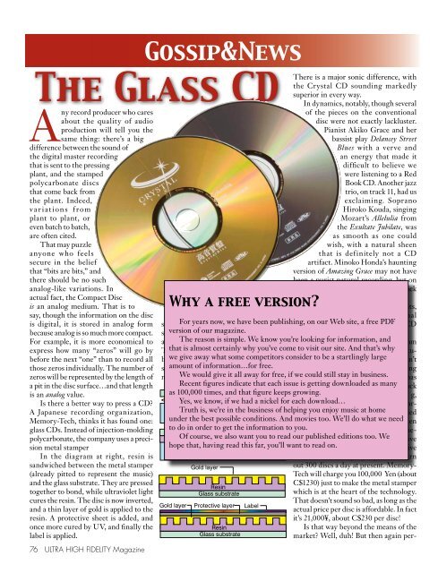 THE CD PLAYER PLUS - Ultra High Fidelity Magazine
