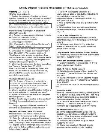 macbeth act ii questions Think about macbeth and lady macbeth’s different responses – to macbeth, the blood is a stain on his character, to lady macbeth it is evidence to be disposed of, and can simply be washed away • act iii, scene i & ii - questions. macbeth act ii questions Think about macbeth and lady macbeth’s different responses – to macbeth, the blood is a stain on his character, to lady macbeth it is evidence to be disposed of, and can simply be washed away • act iii, scene i & ii - questions.