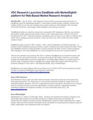 VDC Research Launches DataBlade with MarketSight® platform for ...