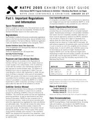 N AT P E 2 0 0 5 Part I: Important Regulations and Information