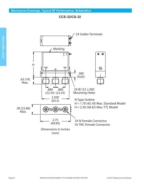 Download our Microwave Switches Selection ... - Teledyne Relays