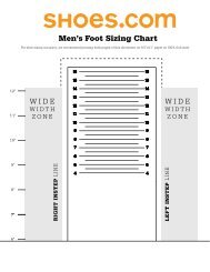 Men's Foot Sizing Chart