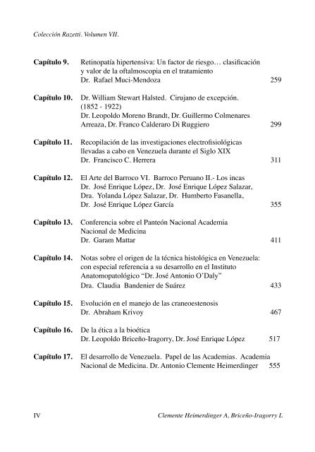 ColecciÃ³n Razetti Volumen VII - Academia Nacional de Medicina
