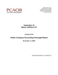 Inspection of Spicer Jeffries LLP Public Company Accounting ...