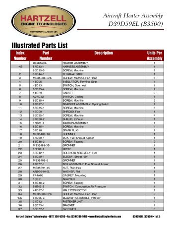 Illustrated Parts List - Hartzell Engine Technologies