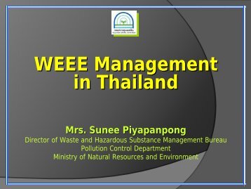 WEEE Management in Thailand