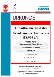 Urkunden Jedermann Lauf - TV Arnoldsweiler 1883/06 e.V.