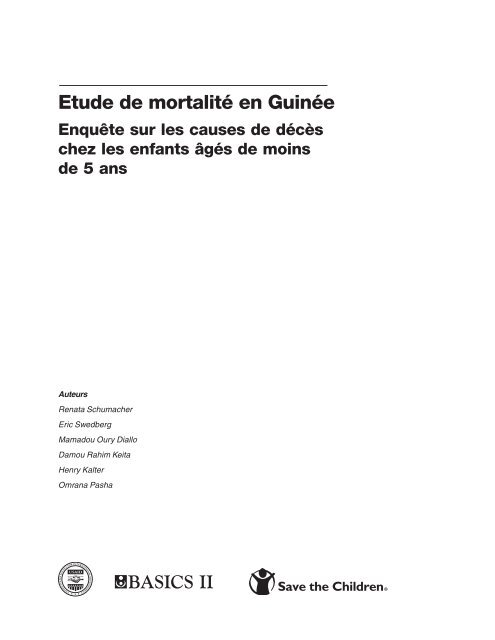 Etude de mortalite en Guinee: Enquete sur les causes de ... - basics