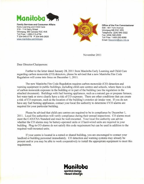 Read "Letter to Director/Chairperson - Office of the Fire Commissioner