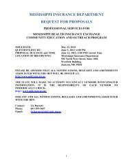 RFP - Mississippi Department of Insurance