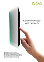Evoko Room Manager quick start guide.