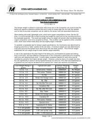 Damper Weight Recommendation Chart