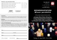 WEINDEGUSTATION Winzer persÃ¶nlich - Ritter Weine AG