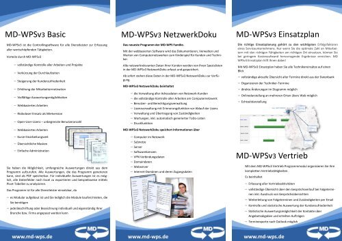 MD WPSv3 Flyer - MD Hardware & Service GmbH