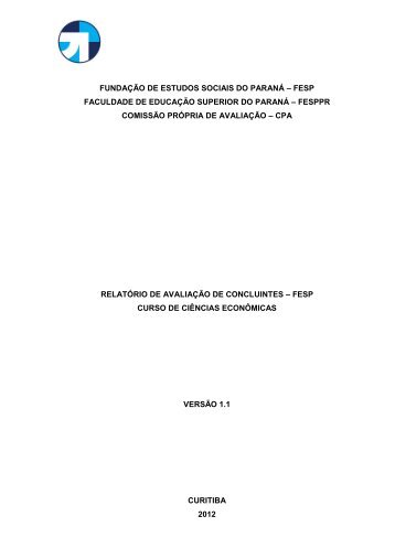 Roteiro para Proposta de CriaÃ§Ã£o de Curso (Projeto) - FESP