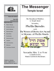 May - Temple Israel
