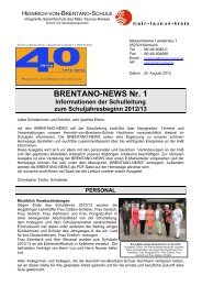 BRENTANO-NEWS Nr. 1 Informationen der Schulleitung zum ...