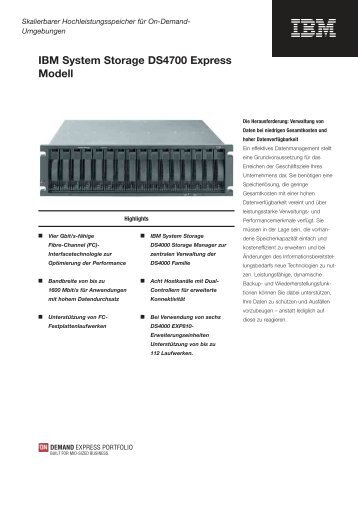 IBM System Storage DS4700 Express Modell - MD Hardware ...