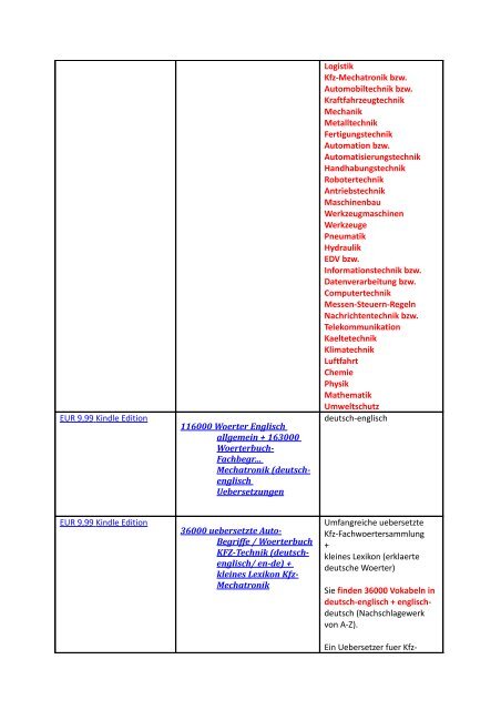 eBook-Produkt-Katalog Technik lernen Mechatronik-Nachschlagewerke