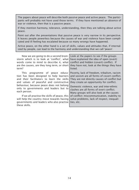 Manual for training of facilitators (community component ... - INEE